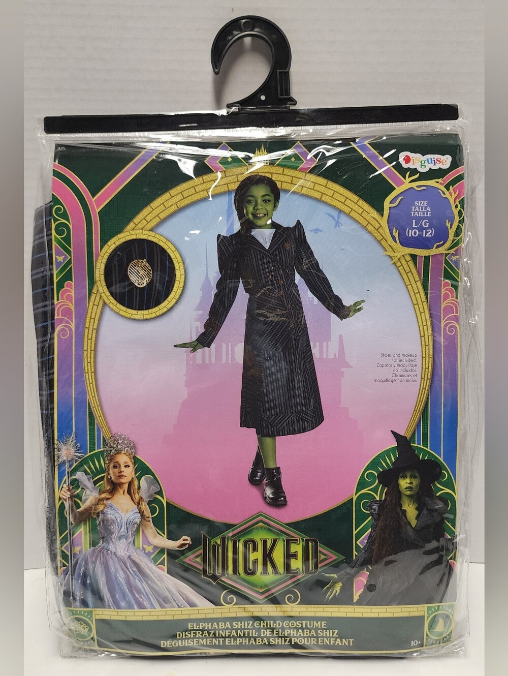 L (10-12) Girls Wicked Elphaba Shiz University Halloween Costume Dress Kids New